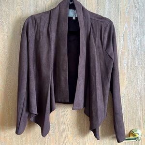 Chocolate Faux Suede Jacket size Small